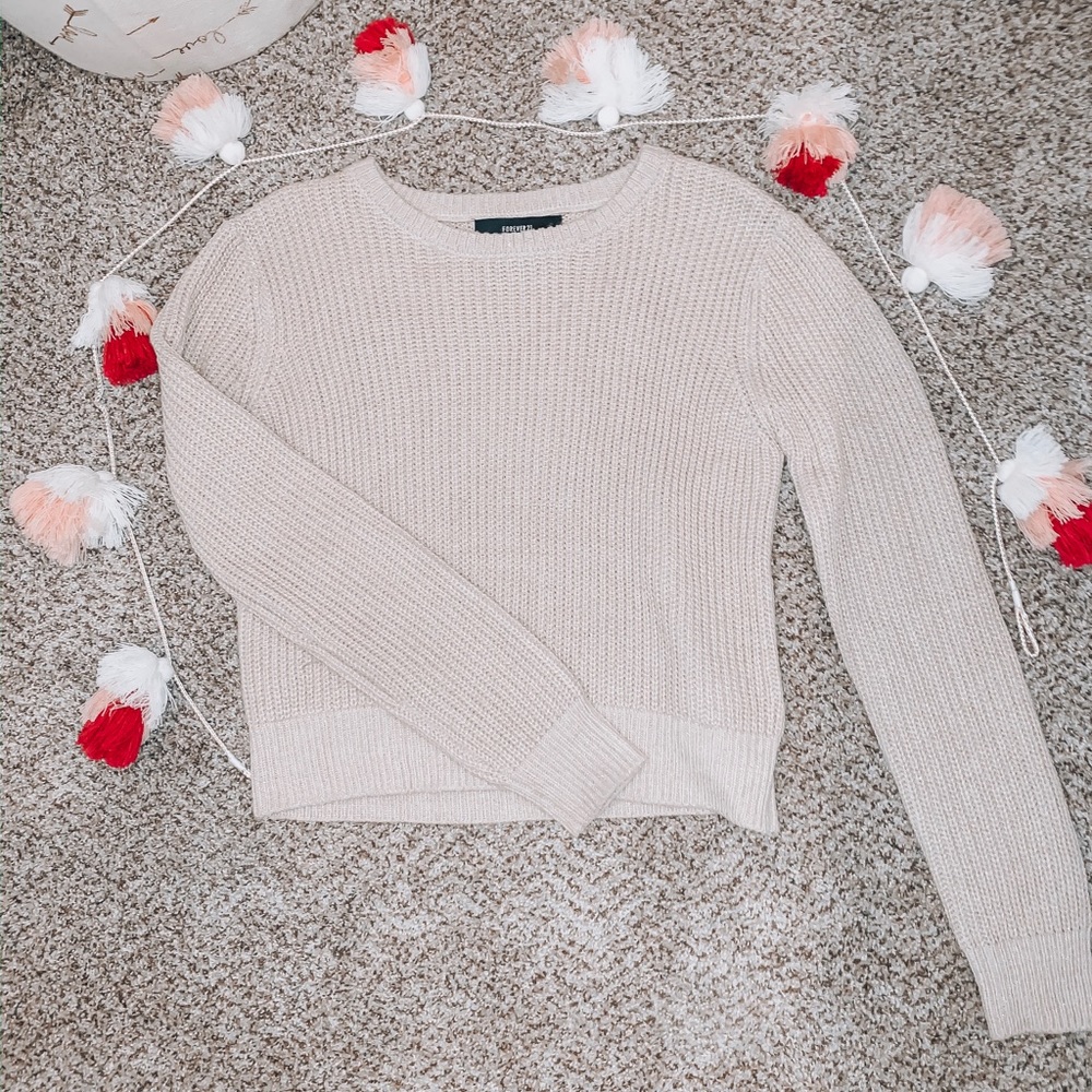 Tan Sparkle Sweater